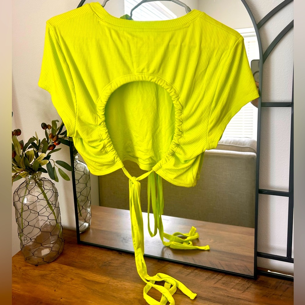 Lime Green Aerie crop top size L